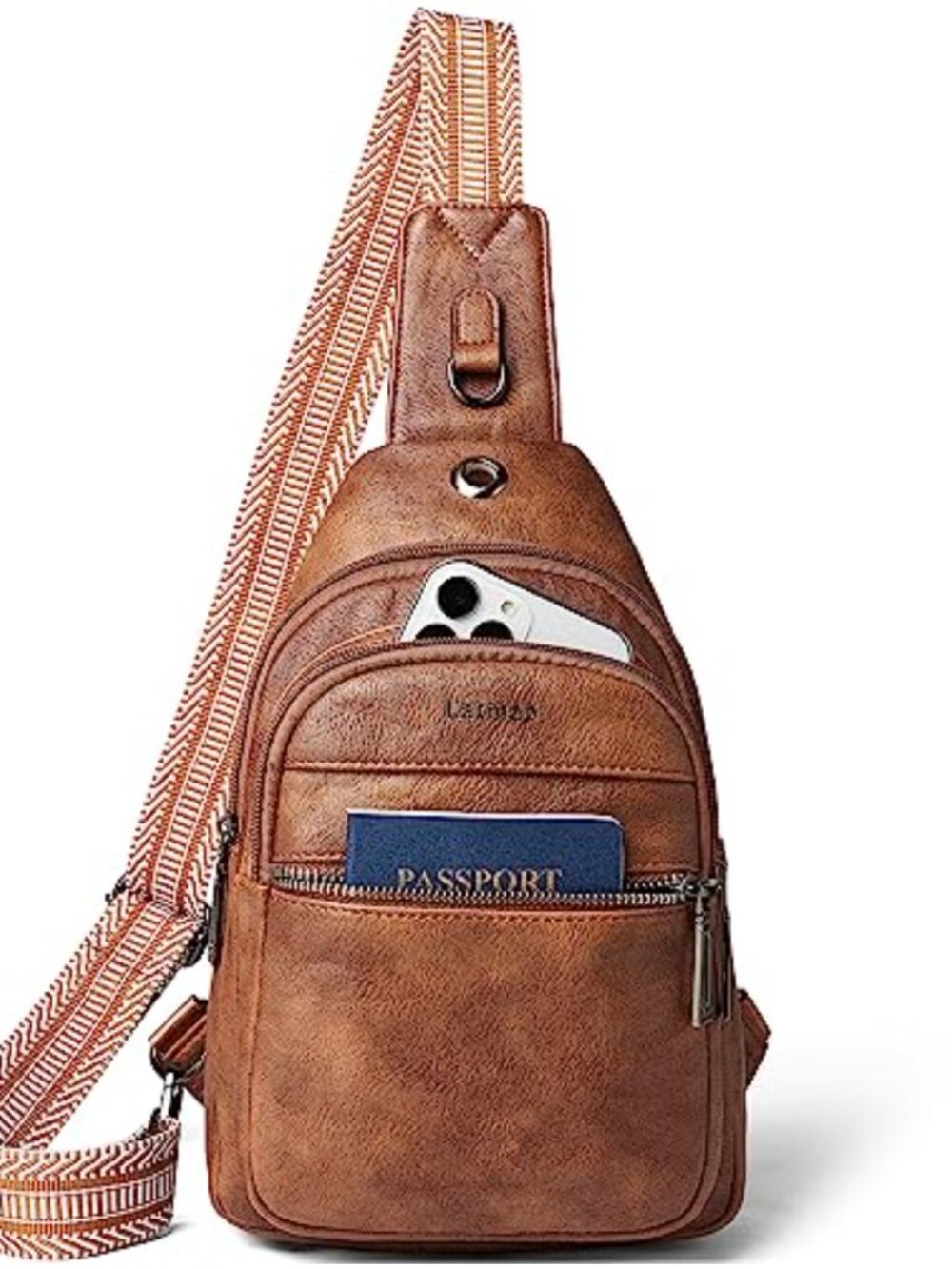 Sling Bag Crossbody Shoulder Tote Backpack Fanny Pack Travel Purse Faux Leather